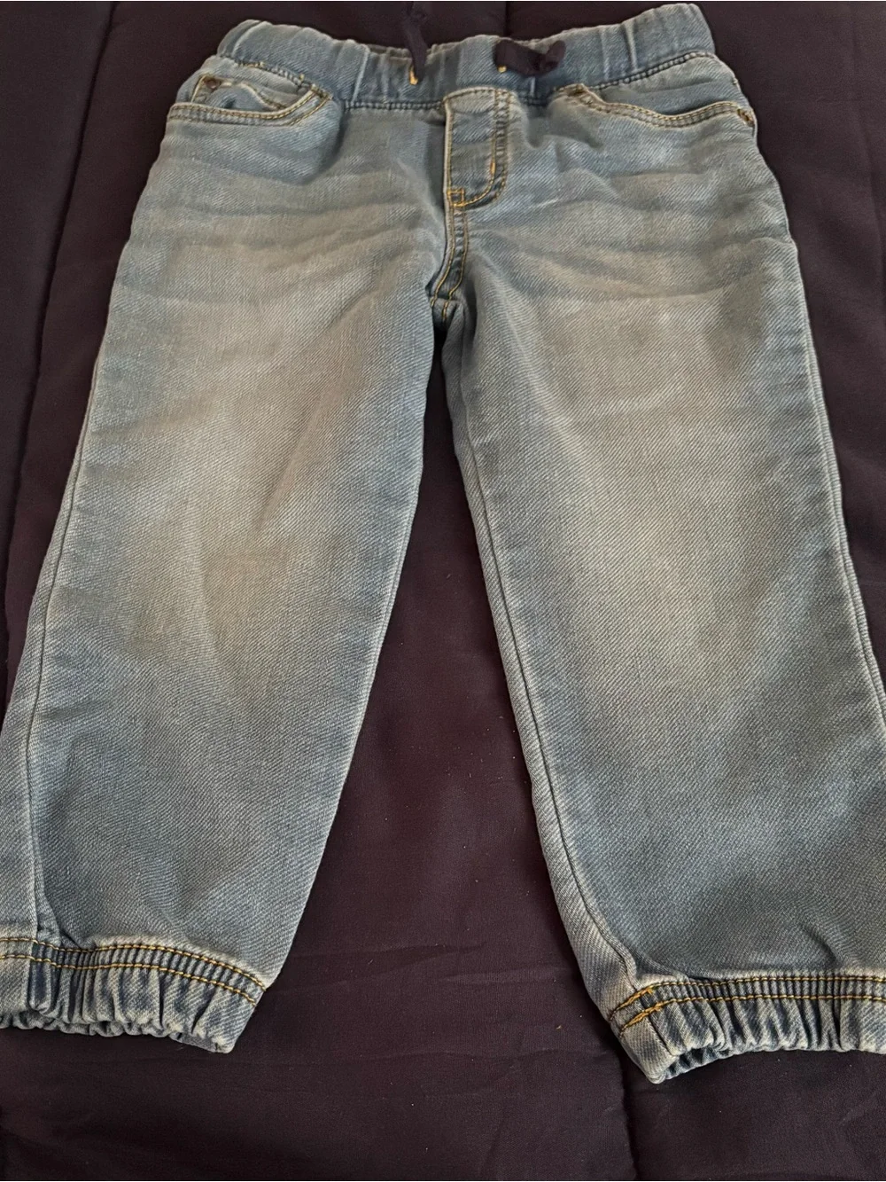 Carter's Light Blue Elastic Hem Kids Jeans